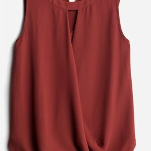 Elegant Rust Sleeveless Top